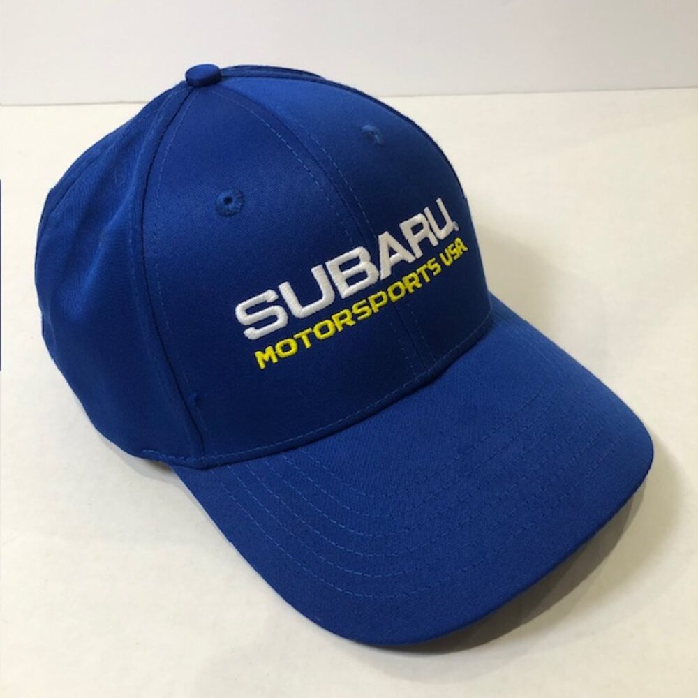 Subaru Motorsports Racing USA Strap Back Hat Blue Adult One Size